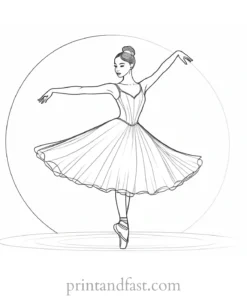 ballerina coloring page advanced