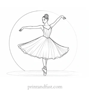 ballerina coloring page advanced