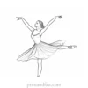 ballerina coloring page beautiful