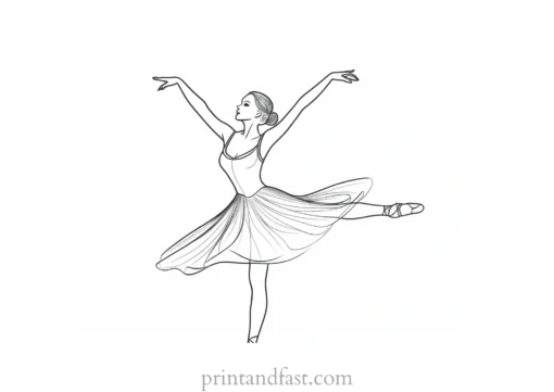 ballerina coloring page beautiful