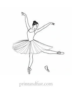 ballerina coloring page beginner