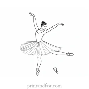 ballerina coloring page beginner