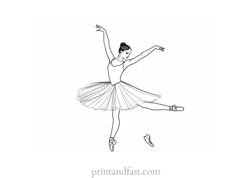 ballerina coloring page beginner