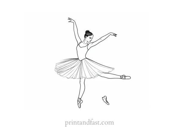 ballerina coloring page beginner