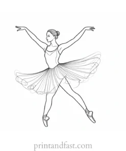 ballerina coloring page dance