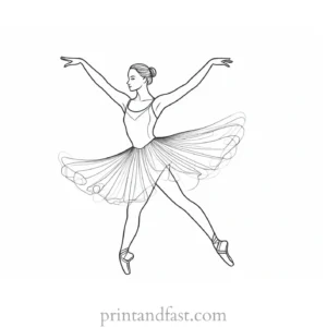 ballerina coloring page dance