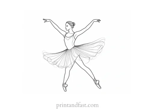 ballerina coloring page dance