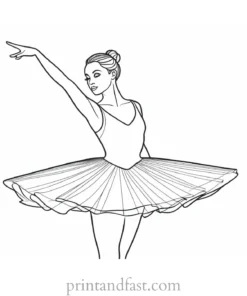 ballerina coloring page detailed