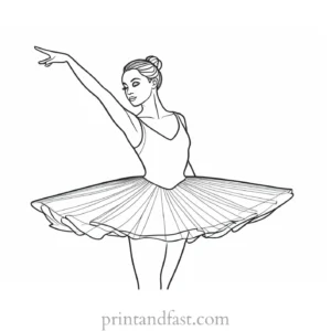 ballerina coloring page detailed