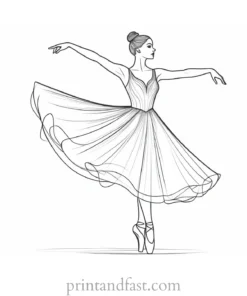 ballerina coloring page dress