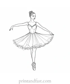 ballerina coloring page elegant