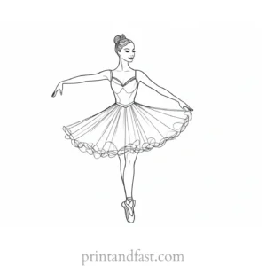 ballerina coloring page elegant