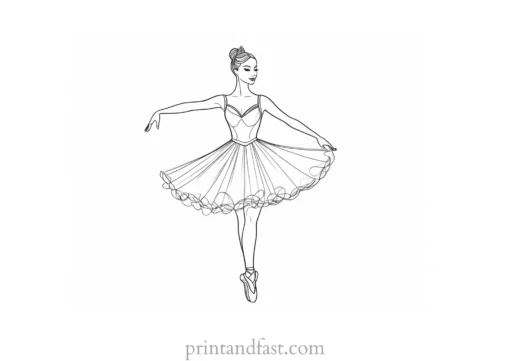 ballerina coloring page elegant