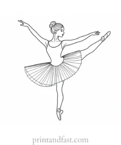 ballerina coloring page for kids