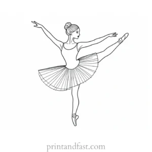 ballerina coloring page for kids