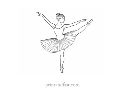 ballerina coloring page for kids