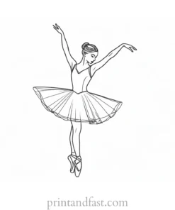 ballerina coloring page free