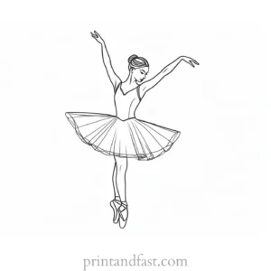 ballerina coloring page free