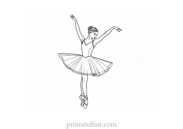 ballerina coloring page free