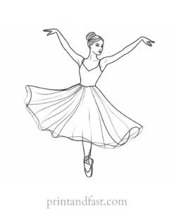 ballerina coloring page outline