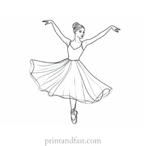 ballerina coloring page outline