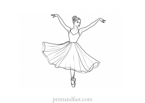 ballerina coloring page outline