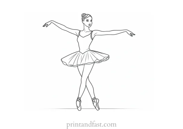 ballerina coloring page princess