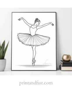 ballerina coloring page printable