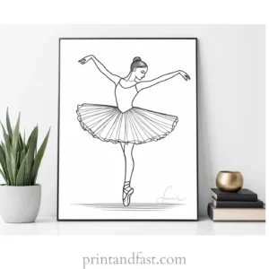 ballerina coloring page printable