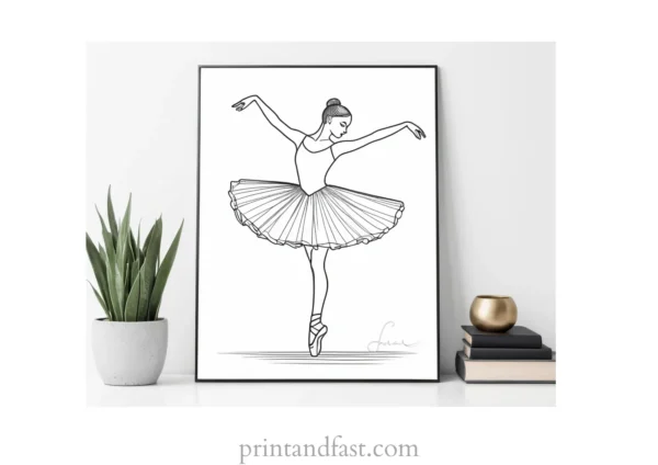 ballerina coloring page printable