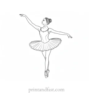 ballerina coloring page realistic