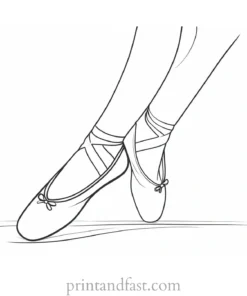 ballerina coloring page shoes