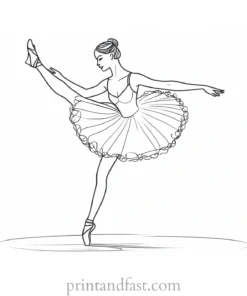 ballerina coloring page simple