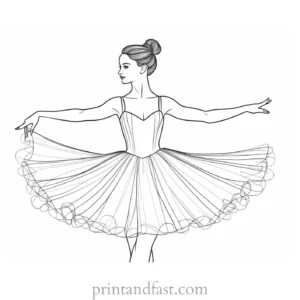 ballerina coloring page tutu