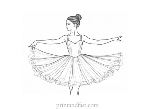 ballerina coloring page tutu