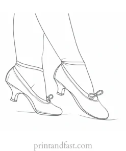 ballet shoe coloring page