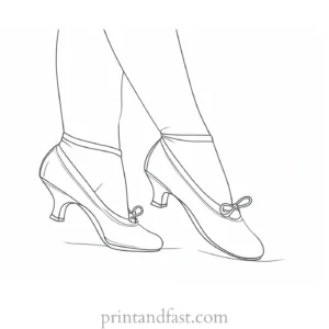 ballet shoe coloring page