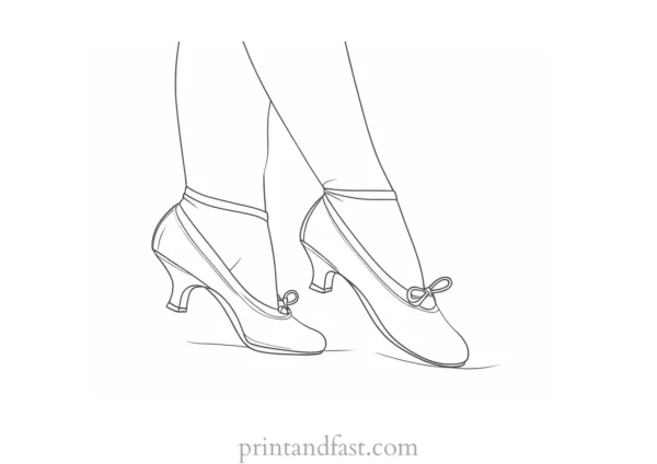 ballet shoe coloring page