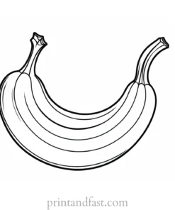 banana coloring page for kids