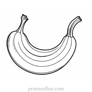 banana coloring page for kids