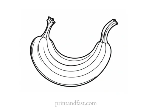 banana coloring page for kids