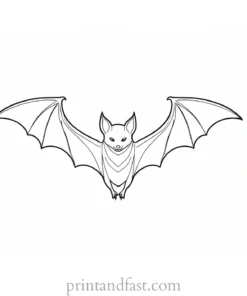 bat coloring page Halloween