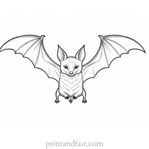 bat coloring page PDF