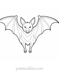 bat coloring page cartoon