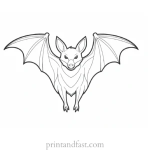 bat coloring page cartoon