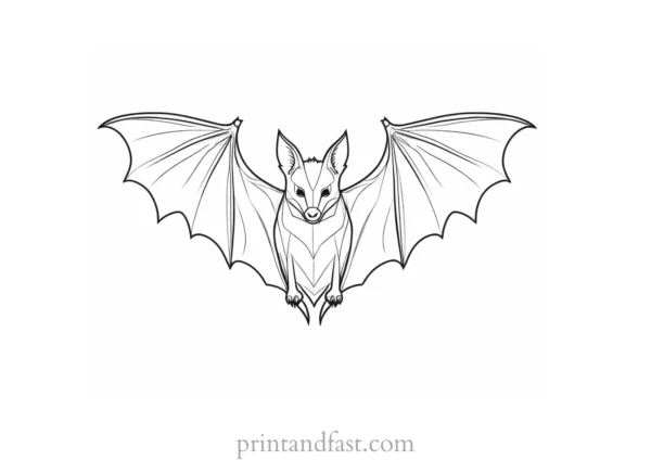 bat coloring page easy