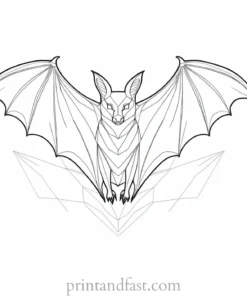 bat coloring page for adults