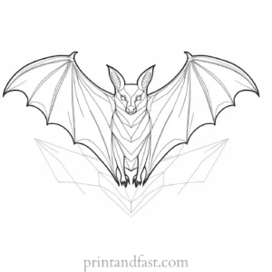 bat coloring page for adults