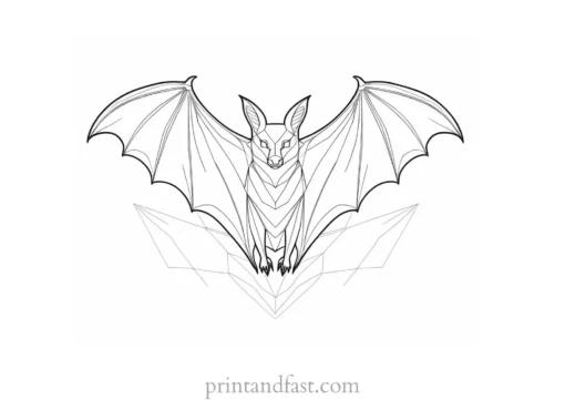 bat coloring page for adults