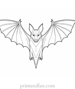 bat coloring page free